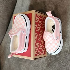 Toddler pink van sneakers